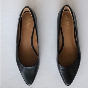 Clarks Artisan Black Flats